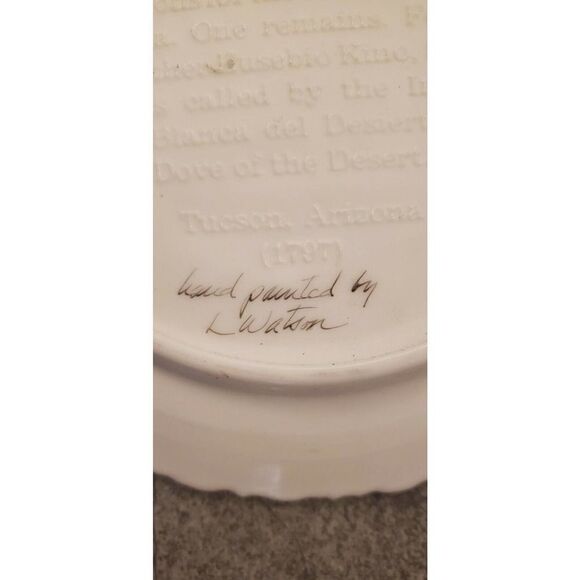 Vintage Christmas 1987 San Xavier del Bac Collector Plate Hand Painted - Picture 6 of 7